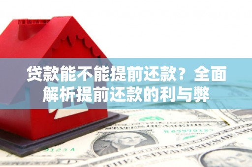 道县贷款能不能提前还款？全面解析提前还款的利与弊