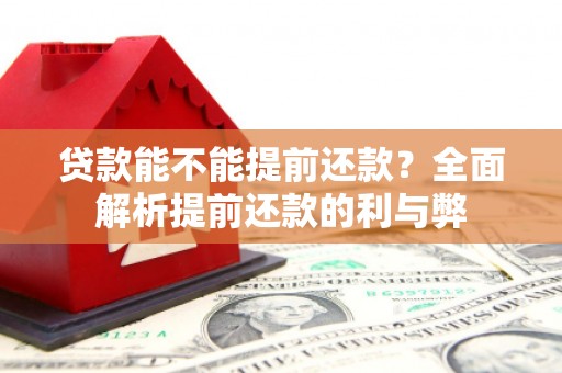 道县贷款能不能提前还款？全面解析提前还款的利与弊