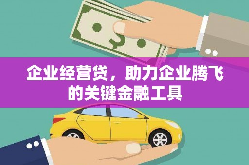 道县企业经营贷，助力企业腾飞的关键金融工具