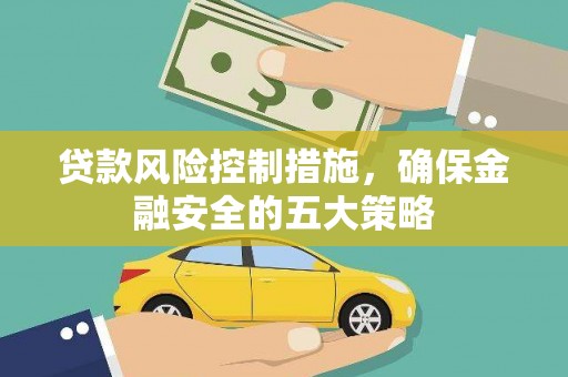 道县贷款风险控制措施，确保金融安全的五大策略