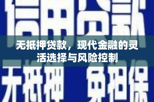 道县无抵押贷款，现代金融的灵活选择与风险控制