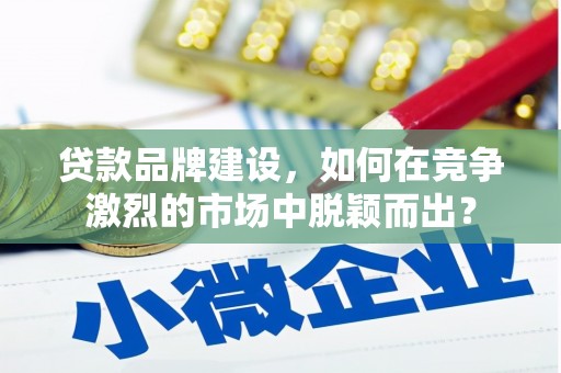 道县贷款品牌建设，如何在竞争激烈的市场中脱颖而出？