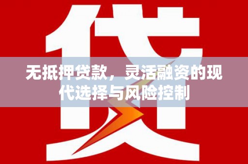 道县无抵押贷款，灵活融资的现代选择与风险控制