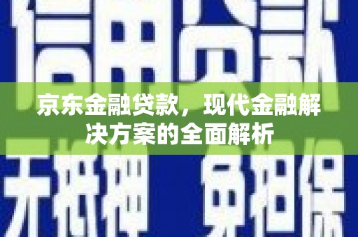 道县京东金融贷款，现代金融解决方案的全面解析