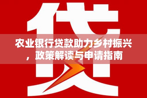 道县农业银行贷款助力乡村振兴，政策解读与申请指南